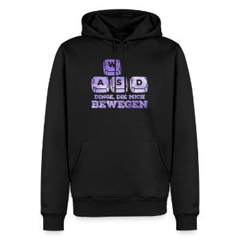 Gaming Tastatur Dinge, die mich Bewegen WASD - Männer Premium Bio Hoodie - Schwarz - Vorne - Nico (187cm)