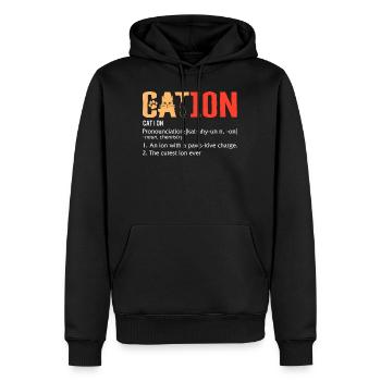 Science Shirt, Cation 5 T-Shirt, niedliche Pfoten, - Männer Premium Bio Hoodie - Schwarz - Vorne - Nico (187cm)