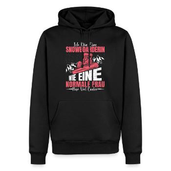 Snowboard Frauen Bin eine Snowboarderin Snowboard - Männer Premium Bio Hoodie - Schwarz - Vorne - Nico (187cm)