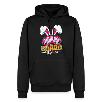 Snowboard Häschen Hasenohren Snowboarderin - Männer Premium Bio Hoodie - Schwarz - Vorne - Nico (187cm)