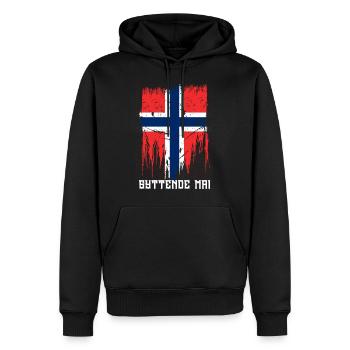 Syttende Mai T-Shirts 17. Mai Norwegen Norwegisch - Männer Premium Bio Hoodie - Schwarz - Vorne - Nico (187cm)