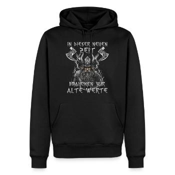 Walhalla Erbe Geschenk für Odin-Fans - Männer Premium Bio Hoodie - Schwarz - Vorne - Nico (187cm)