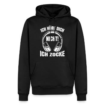 Video Spiele Kann Dich Nicht Hören Ich Zocke - Männer Premium Bio Hoodie - Schwarz - Vorne - Nico (187cm)