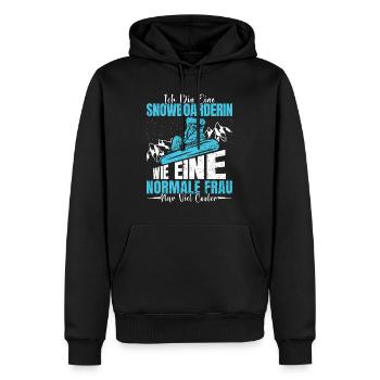 Snowboard Frauen Bin eine Snowboarderin Snowboard - Männer Premium Bio Hoodie - Schwarz - Vorne - Nico (187cm)