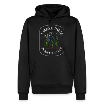 Pflanzenhemd, ich mache sie Planties nasses Tee, Samen - Männer Premium Bio Hoodie - Schwarz - Vorne - Nico (187cm)