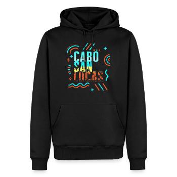 Mexique chemise, Cabo San Lucas Tee, fête de Noël - Sweat à capuche Premium bio Homme - noir - Devant - Nico (187cm)