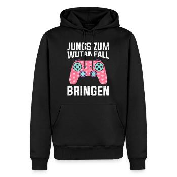 Jungs zum Wutanfall bringen Zockerinnen Gaming - Männer Premium Bio Hoodie - Schwarz - Vorne - Nico (187cm)