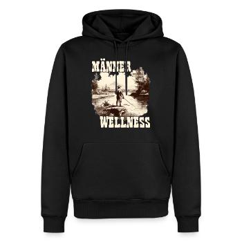 Männer Wellness Angelausflug Angler Geschenk - Männer Premium Bio Hoodie - Schwarz - Vorne - Nico (187cm)