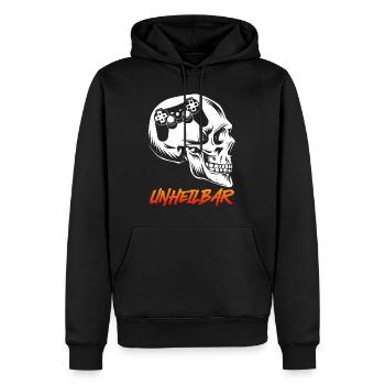 Gamer Gehirn Unheilbar Zocker Videospiele - Männer Premium Bio Hoodie - Schwarz - Vorne - Nico (187cm)
