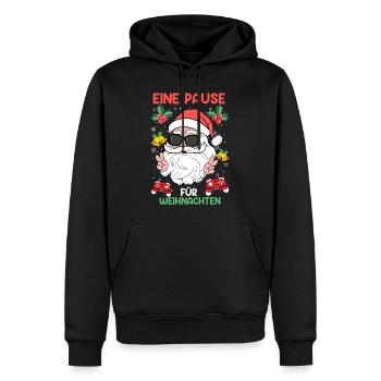 Santa Eine Pause für Weihnachten Video Spieler - Männer Premium Bio Hoodie - Schwarz - Vorne - Nico (187cm)