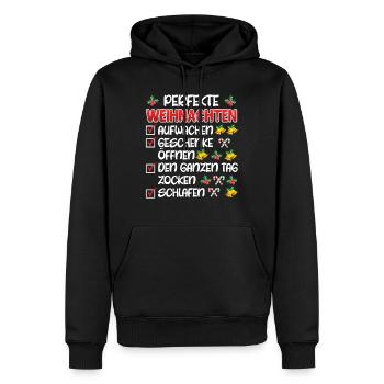 Gamer Perfekte Weihnachten Video Spiele Zocken - Männer Premium Bio Hoodie - Schwarz - Vorne - Nico (187cm)