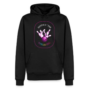 Chemise de bowling, soeur de la fille melonneuse bowling - Sweat à capuche Premium bio Homme - noir - Devant - Nico (187cm)