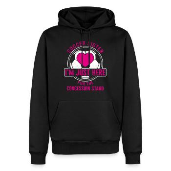 Maillot De Football, Soeur De Football Je Suis Juste Ici Pour Le - Sweat à capuche Premium bio Homme - noir - Devant - Nico (187cm)