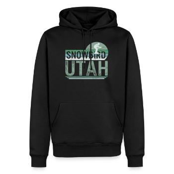 Ski-Shirt, Snowbird Utah Skifahren Vintage Design - Männer Premium Bio Hoodie - Schwarz - Vorne - Nico (187cm)