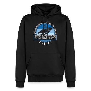 Vater Hemd, unterschätze niemals einen alten Mann, der - Männer Premium Bio Hoodie - Schwarz - Vorne - Nico (187cm)
