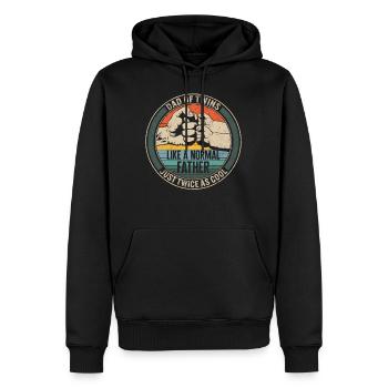 Chemise De Père, Papa De Jumeaux Comme Un Père Normal - Sweat à capuche Premium bio Homme - noir - Devant - Nico (187cm)