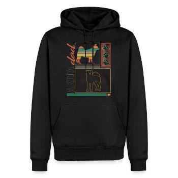 Père chemise, Akita papa Tee, protecteur fournisseur - Sweat à capuche Premium bio Homme - noir - Devant - Nico (187cm)