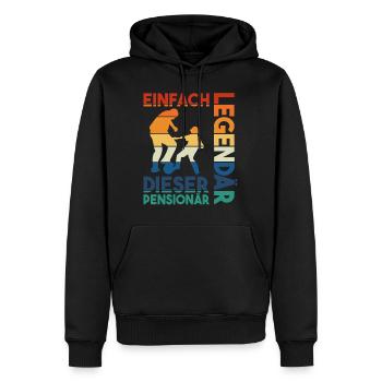 Einfach Legendär Dieser Pensionär Fußball Opa - Männer Premium Bio Hoodie - Schwarz - Vorne - Nico (187cm)
