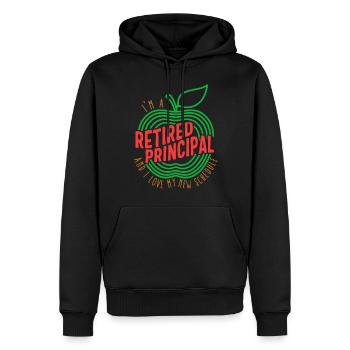 Principal Shirt, ich bin pensionierter Schulleiter und ich liebe - Männer Premium Bio Hoodie - Schwarz - Vorne - Nico (187cm)