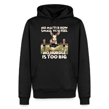Kaninhop Action Training et Fun pour votre lapin - Sweat à capuche Premium bio Homme - noir - Devant - Nico (187cm)