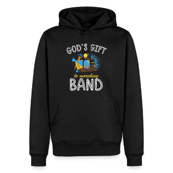 Le don de Dieu à la fanfare musicale - Sweat à capuche Premium bio Homme - noir - Devant - Nico (187cm)