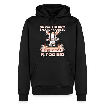 Kaninhop Wonder: Erlebe die Magie des Kaninhop - Männer Premium Bio Hoodie - Schwarz - Vorne - Nico (187cm)