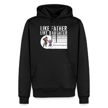 Wie Vater Wie Tochter Hemd, Vater Und - Männer Premium Bio Hoodie - Schwarz - Vorne - Nico (187cm)