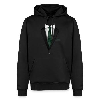 Smoking avec une cravate pour les mariages et spéciaux - Sweat à capuche Premium bio Homme - noir - Devant - Nico (187cm)