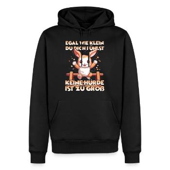 HoppyFunTime Kaninchen Geschenk Kaninchenbesitzer - Männer Premium Bio Hoodie - Schwarz - Vorne - Nico (187cm)