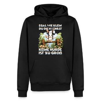 HappyHops Kaninhop Häschen Kaninhop Geschenk - Männer Premium Bio Hoodie - Schwarz - Vorne - Nico (187cm)