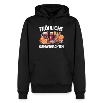 Fröhliche Glühweinachten Weihnachtsmarkt Glühwein - Männer Premium Bio Hoodie - Schwarz - Vorne - Nico (187cm)