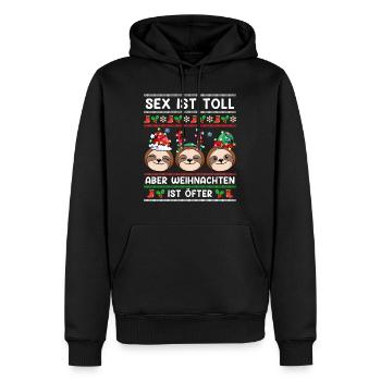 Sex ist Toll aber Weihnachten ist Öfter X-Mas - Männer Premium Bio Hoodie - Schwarz - Vorne - Nico (187cm)
