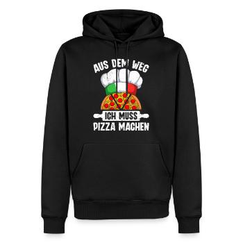Pizzabacken Aus dem Weg ich Muss Pizza Machen - Männer Premium Bio Hoodie - Schwarz - Vorne - Nico (187cm)