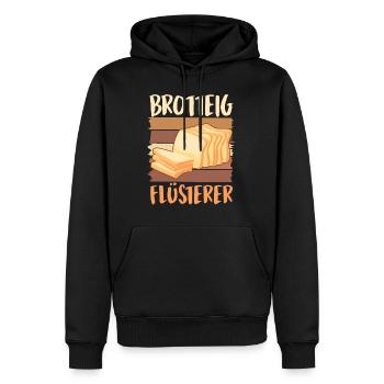 Brotteig Flüsterer Brotbäcker Brotliebhaber Backen - Männer Premium Bio Hoodie - Schwarz - Vorne - Nico (187cm)