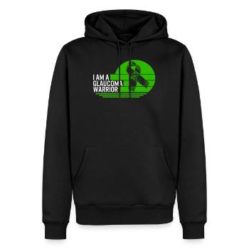 Glaucome chemise, je suis un Glaucome guerrier Tee, - Sweat à capuche Premium bio Homme - noir - Devant - Nico (187cm)