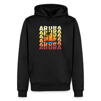 Aruba Paradise Beach Shirt, Aruba T-Shirt, Geschenkideen - Männer Premium Bio Hoodie - Schwarz - Vorne - Nico (187cm)