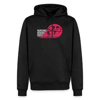 Krankenschwester Hemd, Stille hinter Gittern T-Shirt, RN Geschenk - Männer Premium Bio Hoodie - Schwarz - Vorne - Nico (187cm)