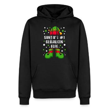 Santa's Nummer 1 Glühwein Elfe Weihnachten - Männer Premium Bio Hoodie - Schwarz - Vorne - Nico (187cm)