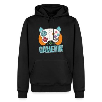 Gamerin Zocken Frauen Gamer Girl Videospiel - Männer Premium Bio Hoodie - Schwarz - Vorne - Nico (187cm)