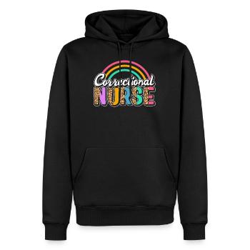Krankenschwester-Hemd, Gefängniskrankenschwester-T-Shirt, RN-Geschenk - Männer Premium Bio Hoodie - Schwarz - Vorne - Nico (187cm)