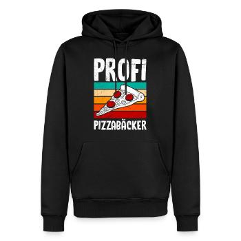 Pizzabacken Profi Pizzabäcker Pizzablech - Männer Premium Bio Hoodie - Schwarz - Vorne - Nico (187cm)