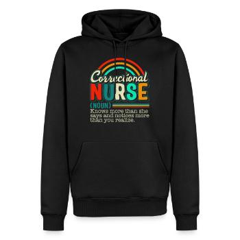 Krankenschwester Hemd, Correctional Nurse Substantiv weiß mehr - Männer Premium Bio Hoodie - Schwarz - Vorne - Nico (187cm)
