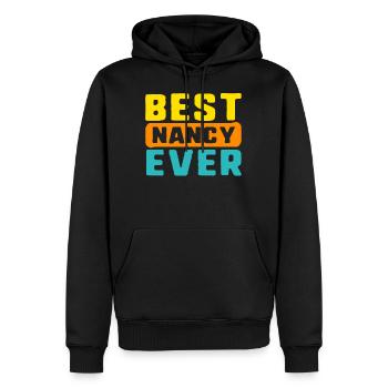 Maßgeschneidertes Hemd, beste Nancy aller Zeiten Vintage Retro - Männer Premium Bio Hoodie - Schwarz - Vorne - Nico (187cm)