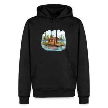 Le meilleur cadeau pour les amateurs de sauna et - Sweat à capuche Premium bio Homme - noir - Devant - Nico (187cm)