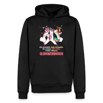 Weihnachtsmarkt Glühweinhorn Glühwein Advent - Männer Premium Bio Hoodie - Schwarz - Vorne - Nico (187cm)