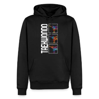 Chemise de Taekwondo, Taekwondo Tee, Taekwondo pour enfants - Sweat à capuche Premium bio Homme - noir - Devant - Nico (187cm)
