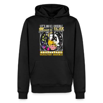 Microcephaly Awareness Shirt, Let's Make - Men’s Premium Organic Hoodie - black - Front - Nico (187cm)