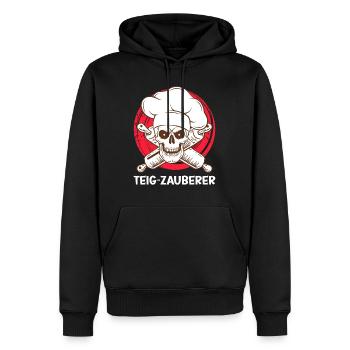 Teig Zauberer Backfans Backen Teigflüsterer - Männer Premium Bio Hoodie - Schwarz - Vorne - Nico (187cm)