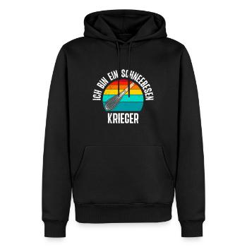 Backfans Ich bin ein Schneebesen Krieger Backen - Männer Premium Bio Hoodie - Schwarz - Vorne - Nico (187cm)