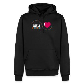 Chemise d’enseignant, type d’intervention précoce fiable - Sweat à capuche Premium bio Homme - noir - Devant - Nico (187cm)